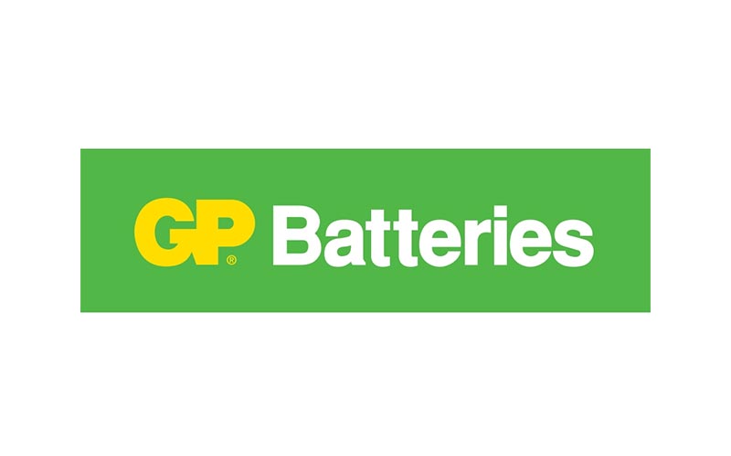 GP batteries logo which navigates to product shopping page