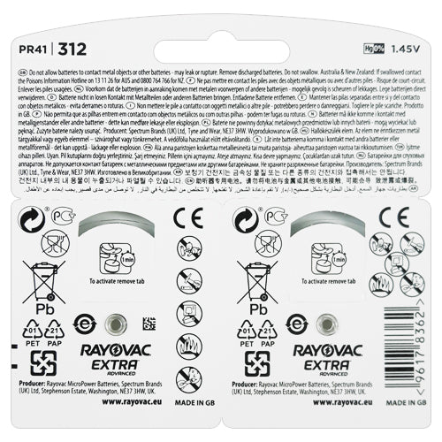Rayovac EXTRA Hearing Aid 312 Size - 12 Pack 🔋 BatteryDivision