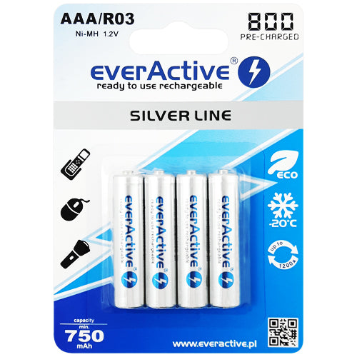 Rechargeable EverActive NC-3000 AA, AAA, C and D for batteries