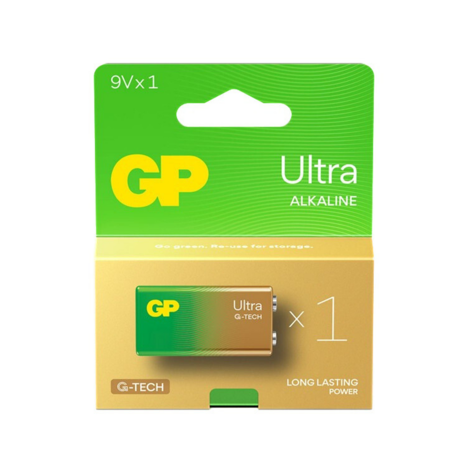 GP Alkaline Ultra 9V B1 Primary Batteries