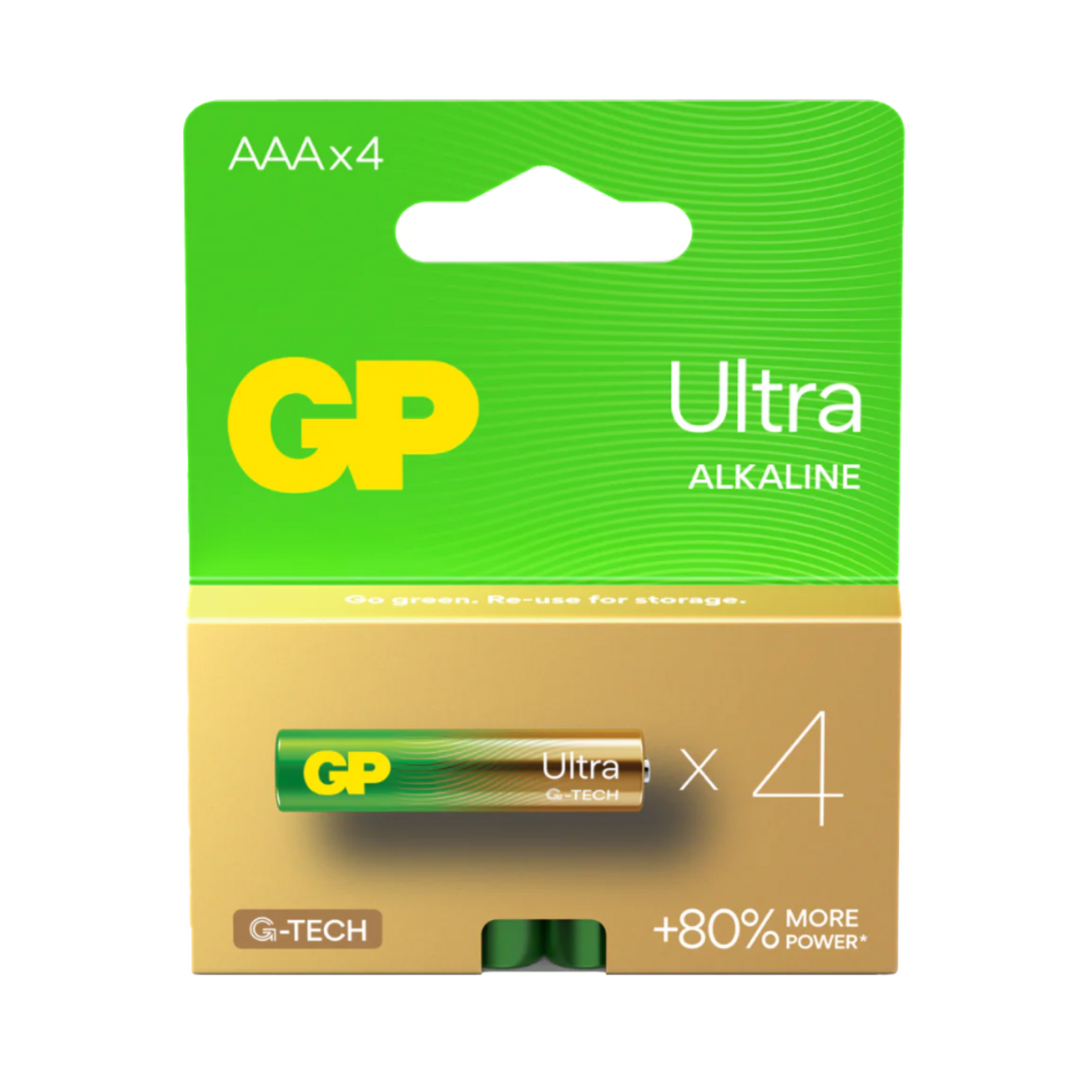 GP Alkaline Ultra AAA Primary Batteries - 4 Pack