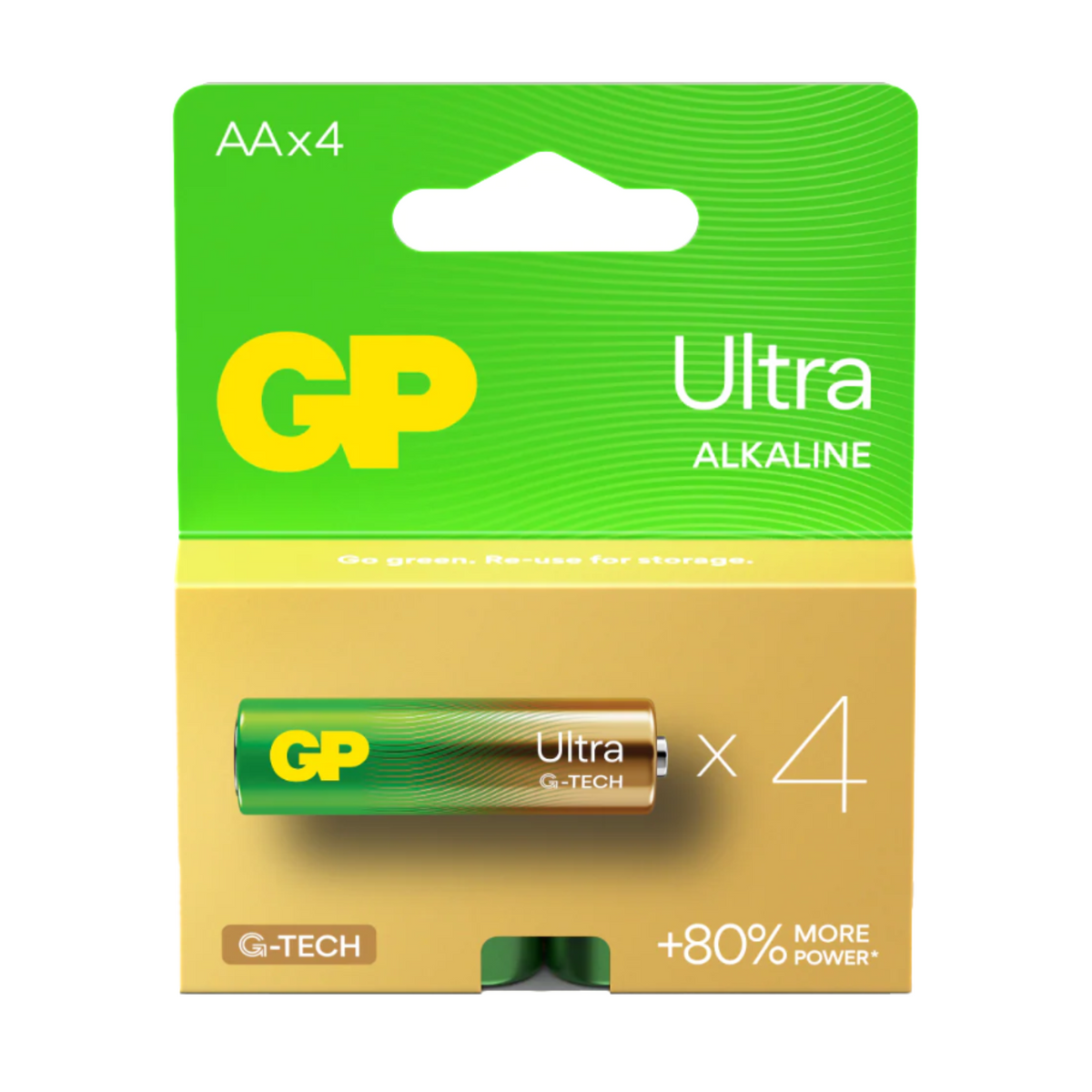 GP Alkaline Ultra AA Primary Batteries - 4 Pack