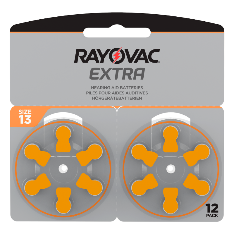 Rayovac EXTRA 13 Size Hearing Aid Batteries - 12 Pack