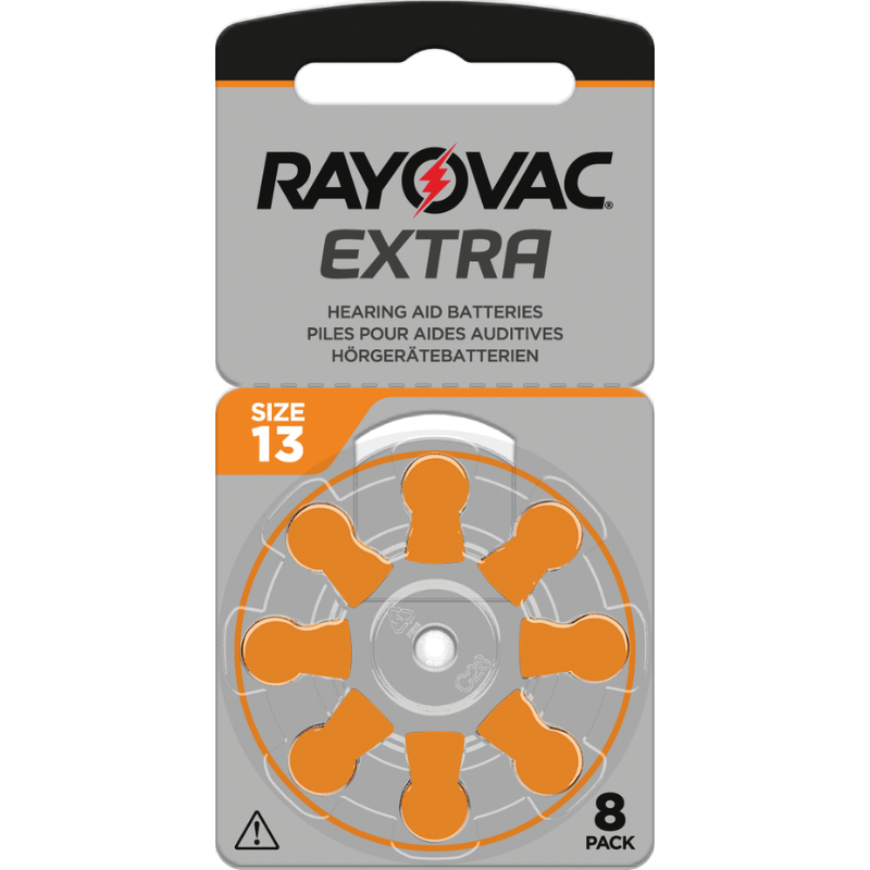 Rayovac EXTRA 13 Size Hearing Aid Batteries - 8 Pack