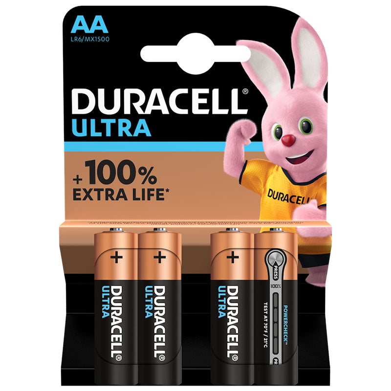 Duracell Ultra Power AA LR6 Primary Batteries - 4 Pack BatteryDivision