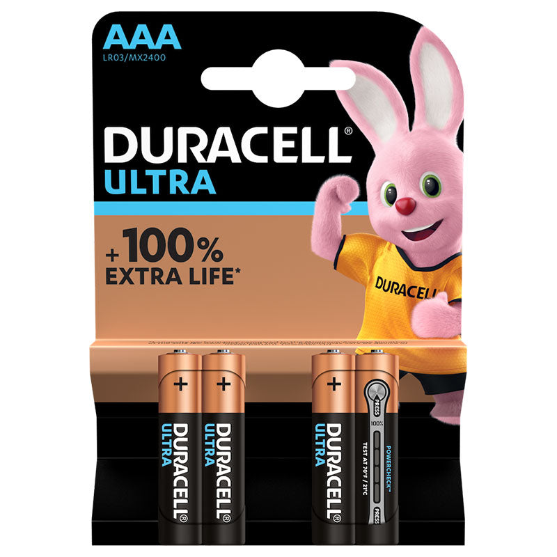 Duracell Ultra Power AAA LR03 Primary Batteries - 4 Pack BatteryDivision
