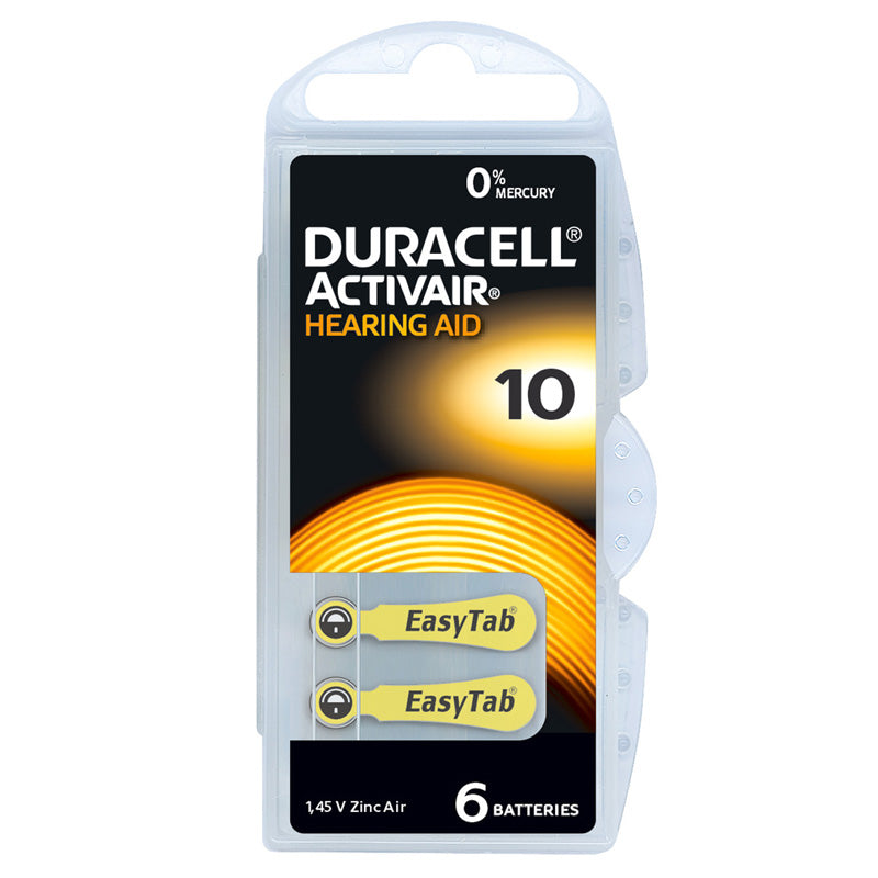 Duracell Hearing Aid 10 Size Batteries
