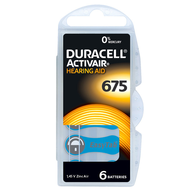 Duracell Hearing Aid 675 Size Batteries