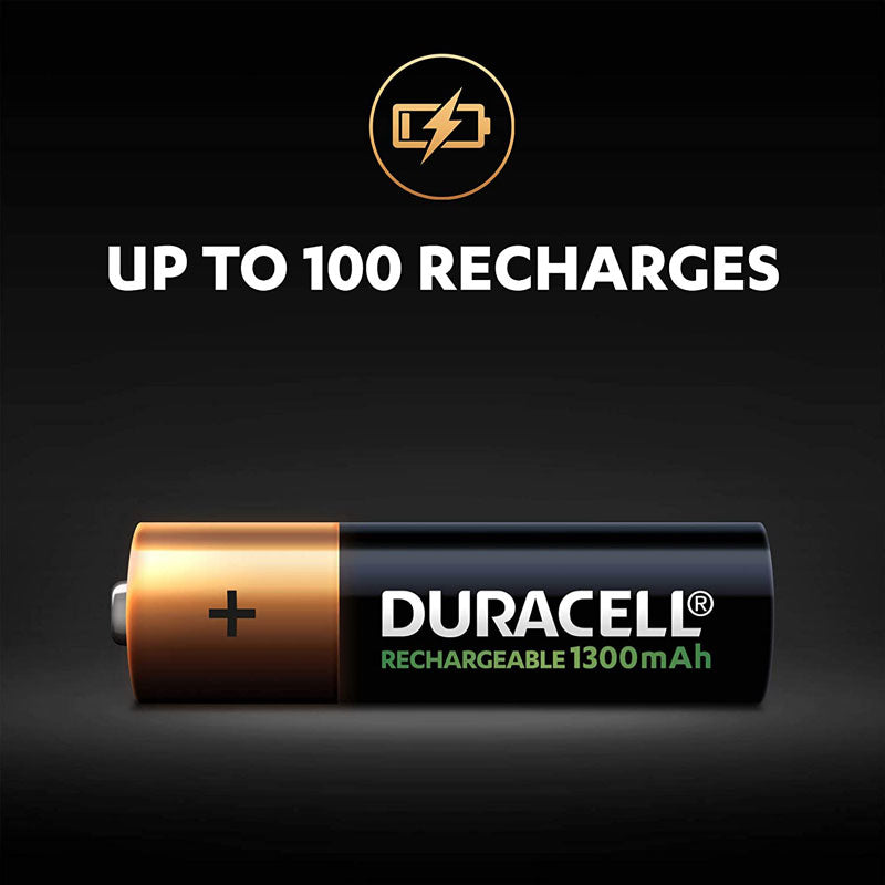 Duracell Rechargeable AA NiMH 1300mAh Batteries (Pack of 4) - Hunt