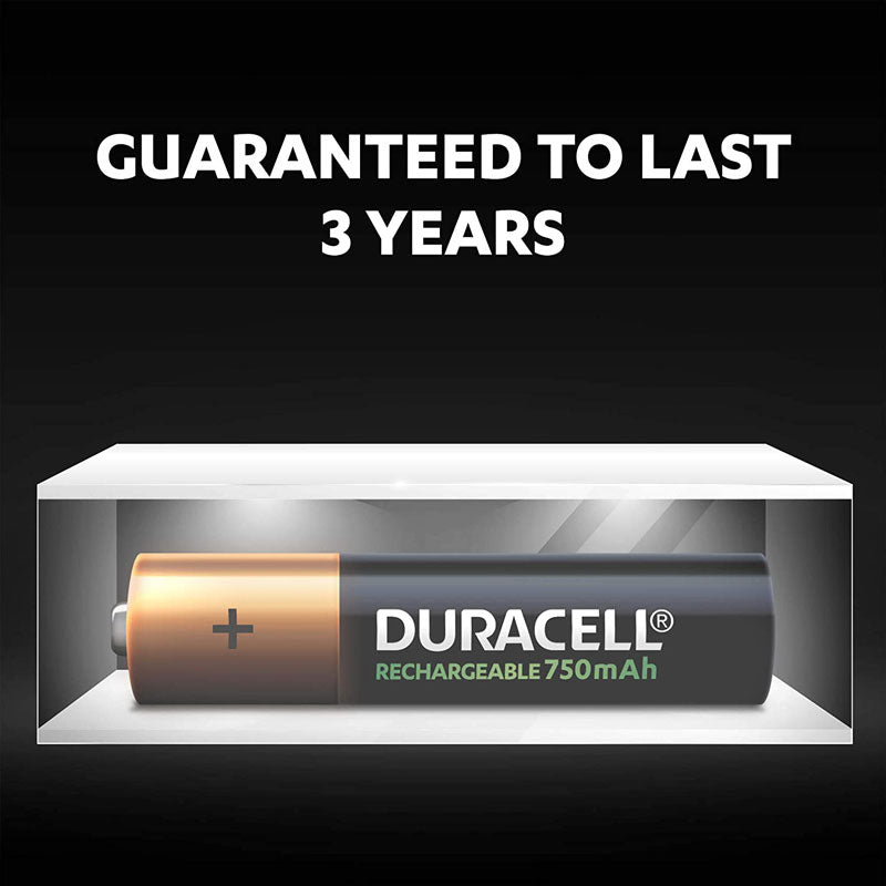 Duracell Recharge Plus AAA 750mAh Rechargeable Batteries - 4 Pack