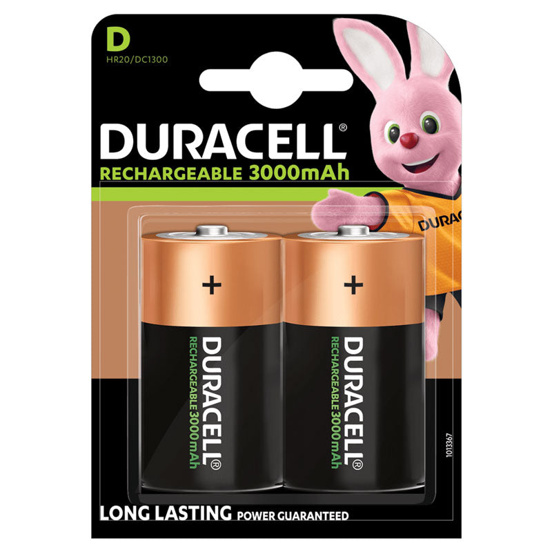 Duracell Recharge Ultra D Size 3000mAh - 2 Pack 🔋 BatteryDivision