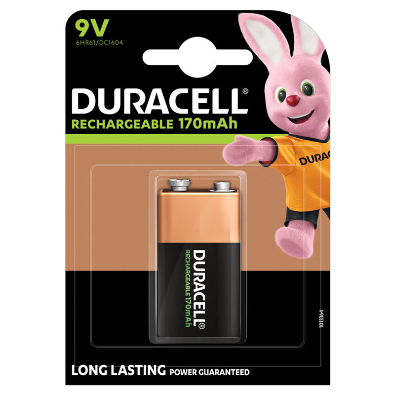 Duracell Rechargeable 9V 170 mAh HR9V B1 Rechargeable Battery