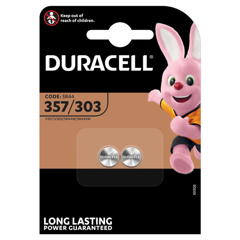 Duracell Silver Oxide 357/303 1.5V Watch Batteries - 2 Pack BatteryDivision