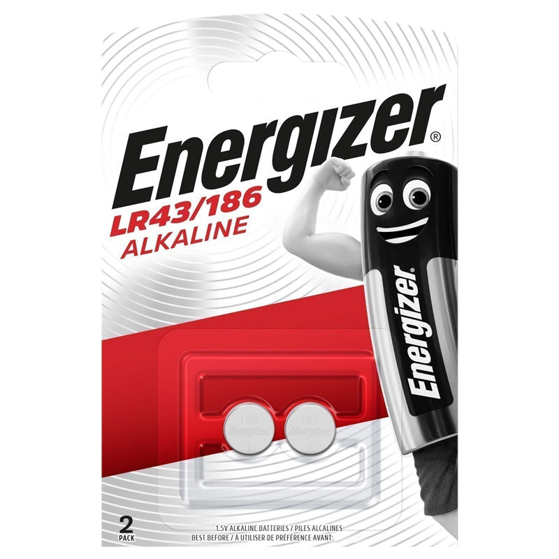 Energizer Alkaline LR43/186 1.5V Electronics Batteries - 2 Pack