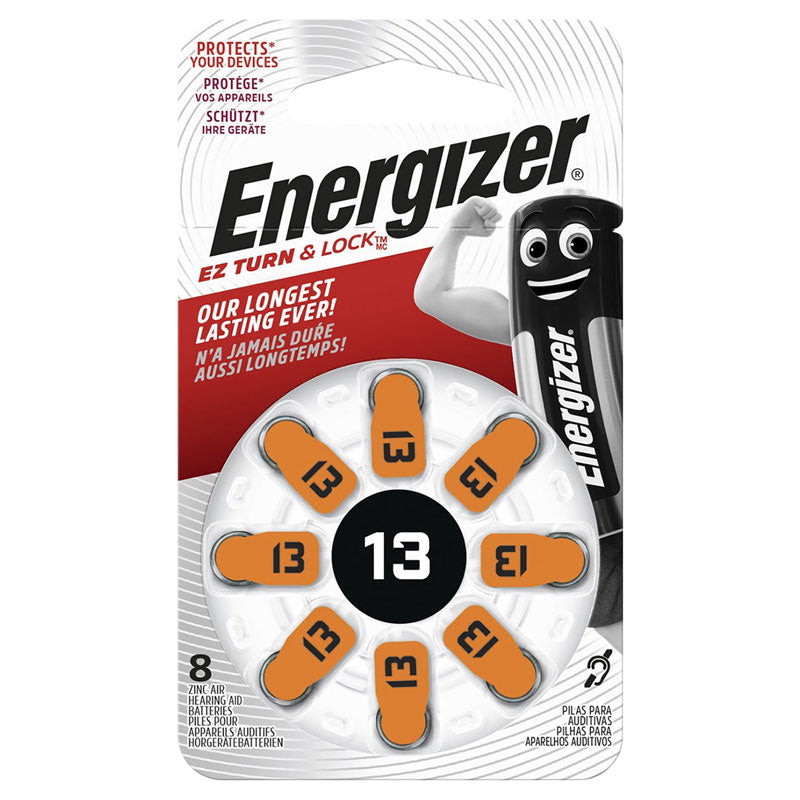 Energizer Hearing Aid Batteries 13 Size Hearing Aid Batteries - 8 Pack