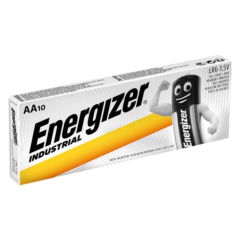 Energizer Industrial AA LR6 1.5V Primary Batteries - Box of 10