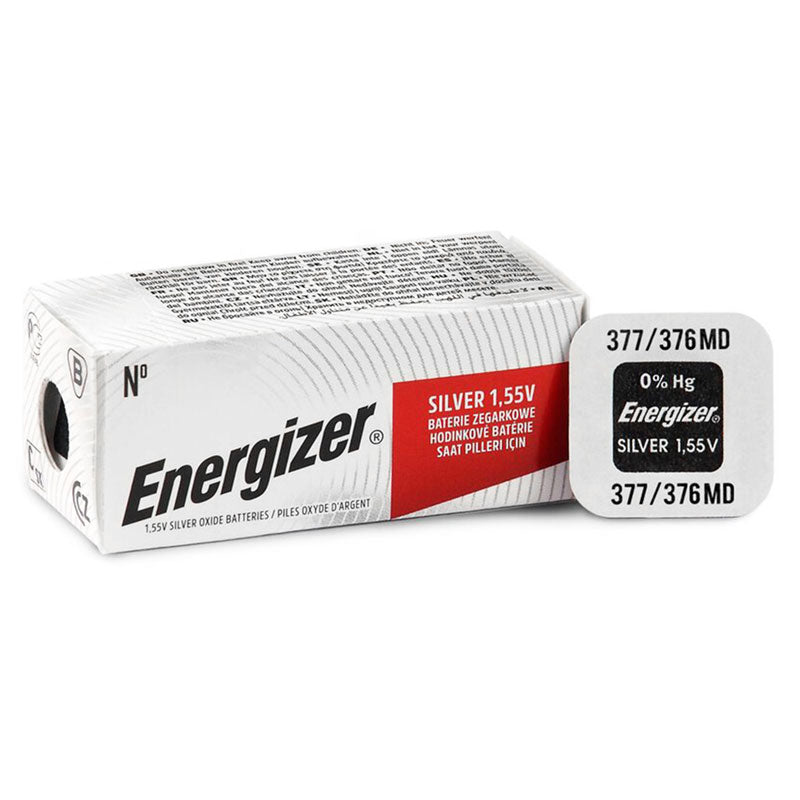 Energizer Silver 377/376 1.55V B1 Watch Battery