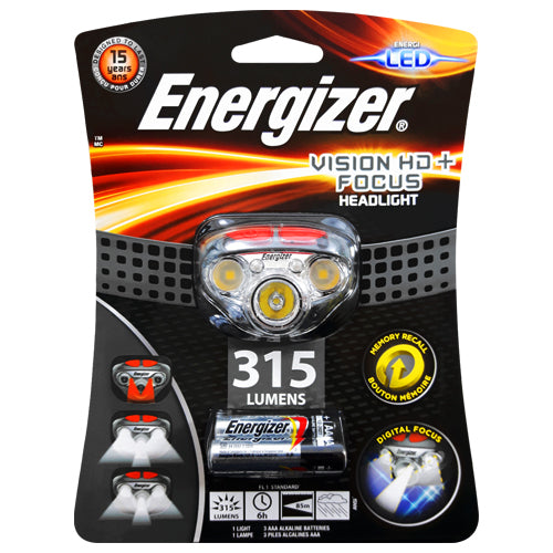 Energizer Vision HD 315 Lumens Headlight + 3AAA | BatteryDivision
