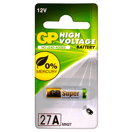 GP Alkaline Super 27A 12V Security Batteries - 1 Pack