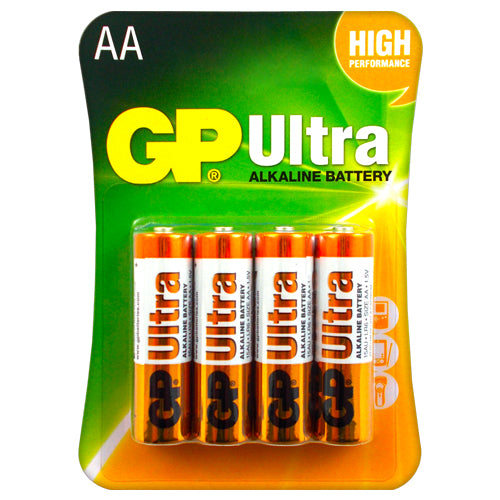 GP Alkaline Ultra AA Primary Batteries - 4 Pack