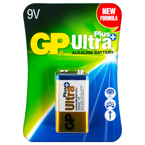 GP Alkaline Ultra Plus 9V B1 Primary Battery