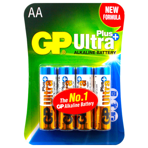 GP Alkaline Ultra Plus AA Primary Batteries - 4 Pack
