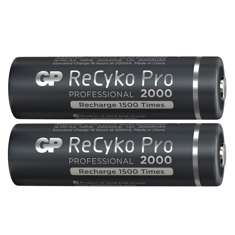 GP ReCyko Pro Rechargeable Batteries AA 2000 mAh - 2 Pack