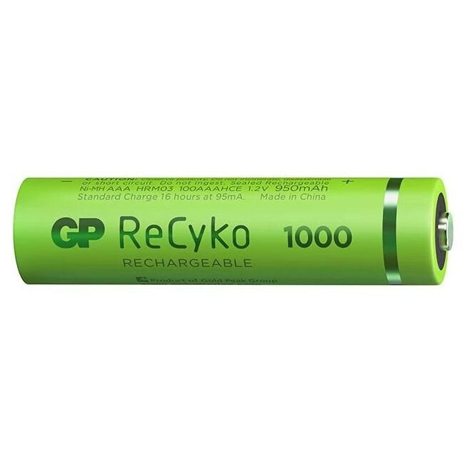 GP ReCyko AAA 1000 Series Rechargeable Batteries - 4 Pack