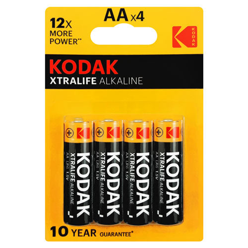 Kodak XtraLife Alkaline AA Primary Batteries - 4 Pack