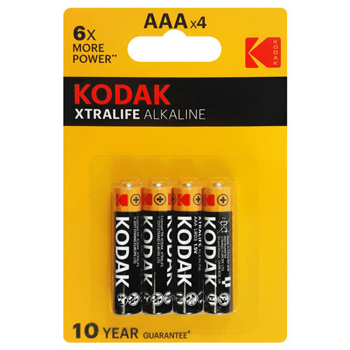 Kodak XtraLife Alkaline AAA Primary Batteries - 4 Pack