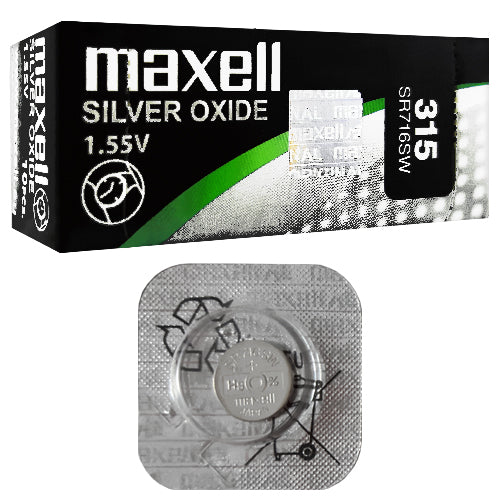 Maxell Silver Oxide 315 B1 Watch Batteries - 10 Pack