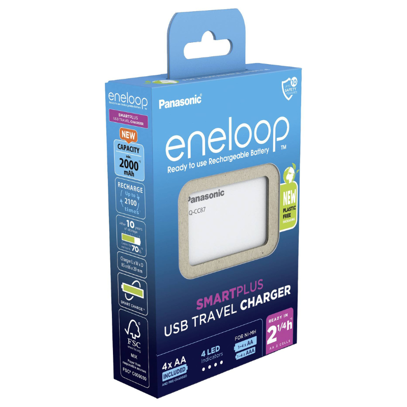Panasonic Eneloop Smartplus USB Travel BQ-CC87 Charger