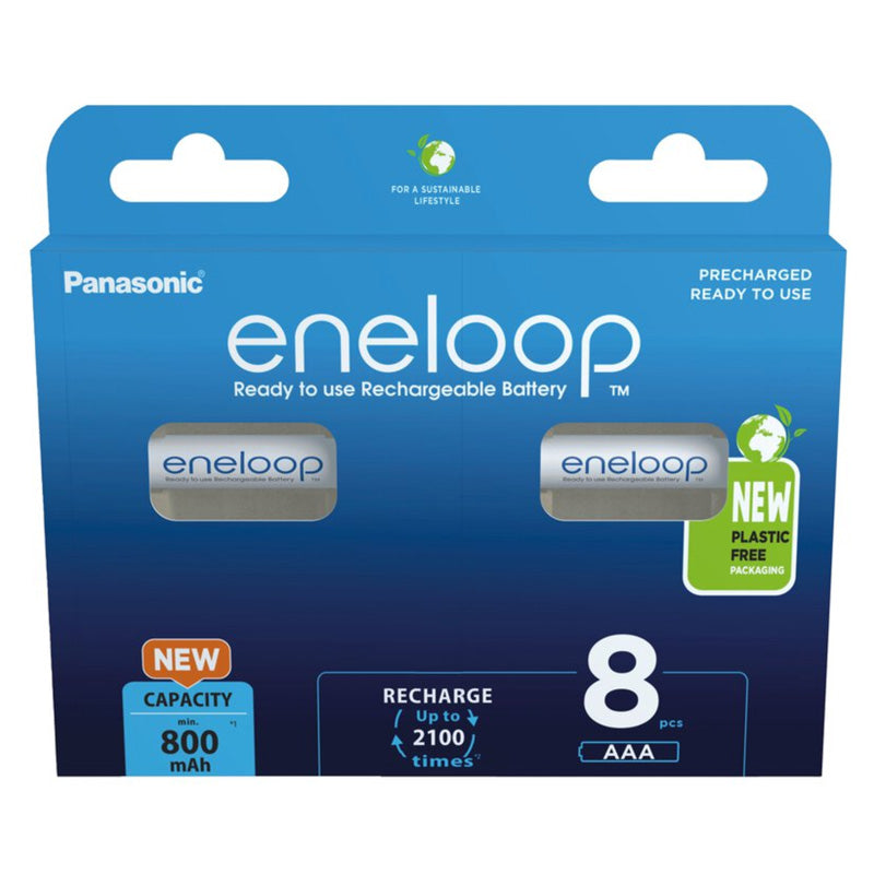 Panasonic Eneloop AAA 800mAh Rechargeable Batteries - 8 Pack