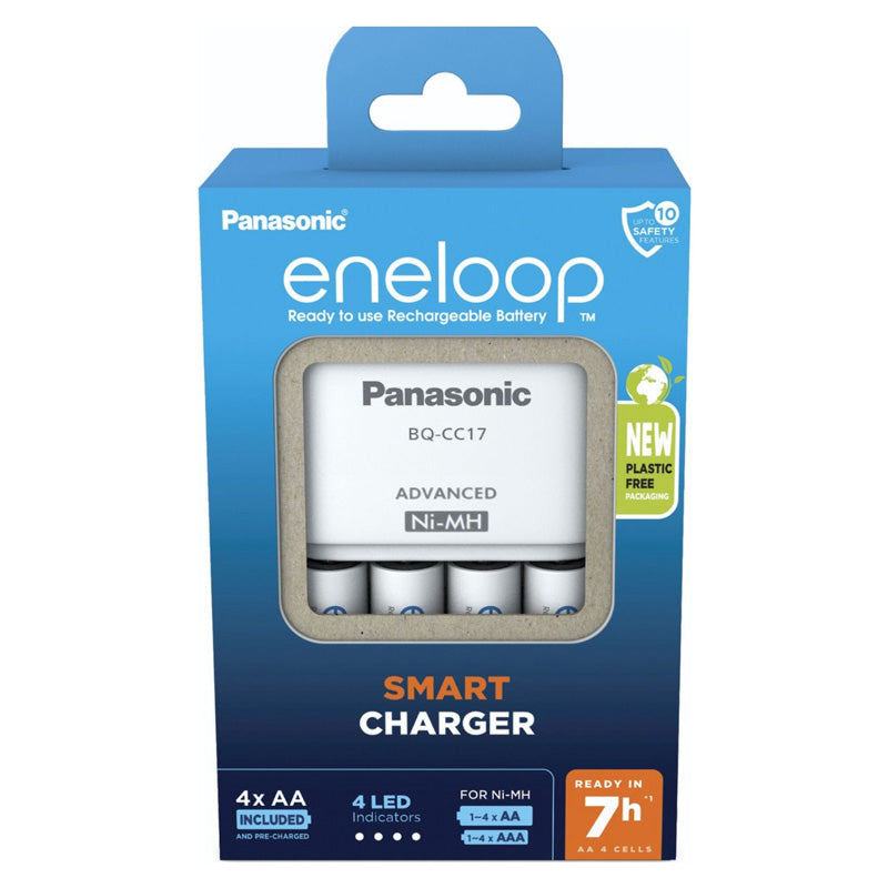 Panasonic Eneloop Advanced BQ-CC17 Charger + 4AA Rechargeable 2000mAh batteries