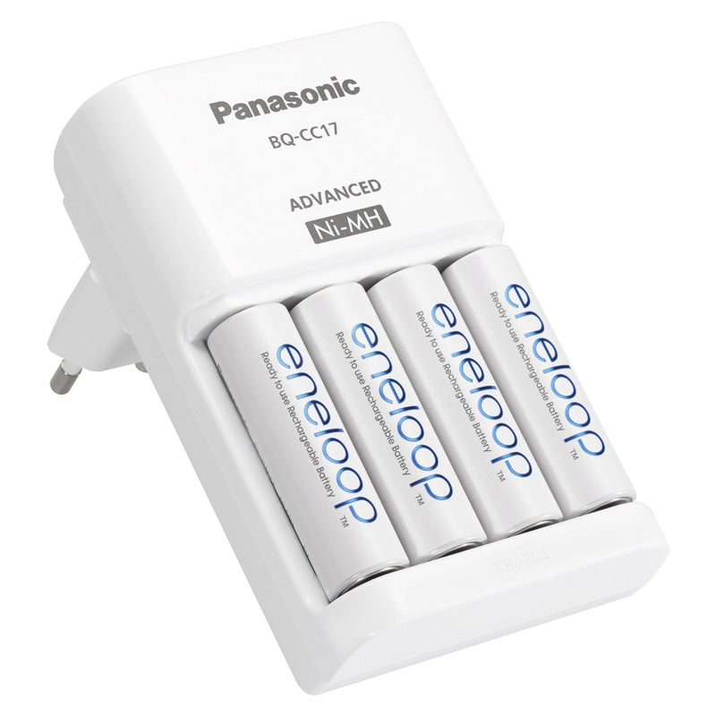 Panasonic Eneloop BQ-CC17 fast charger+ 4x NiMh AA 1900mAh batteries