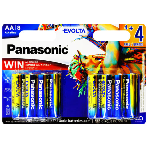 Panasonic Evolta Alkaline AA Primary Batteries - 8 Pack