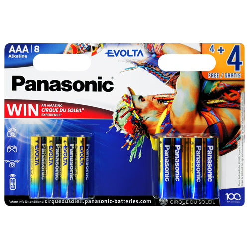 Panasonic Evolta Alkaline AAA Primary Batteries - 8 Pack