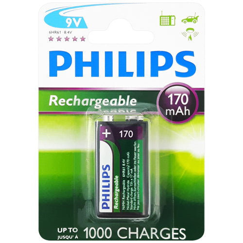 Philips Rechargeable 9V 170mAh B1 Rechargeable Battery