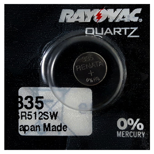 Rayovac 335 Silver Oxide battery 1.55V B1 Watch Battery