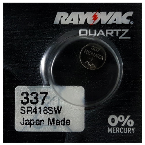 Rayovac 337 Silver Oxide battery 1.55V B1 Watch Battery