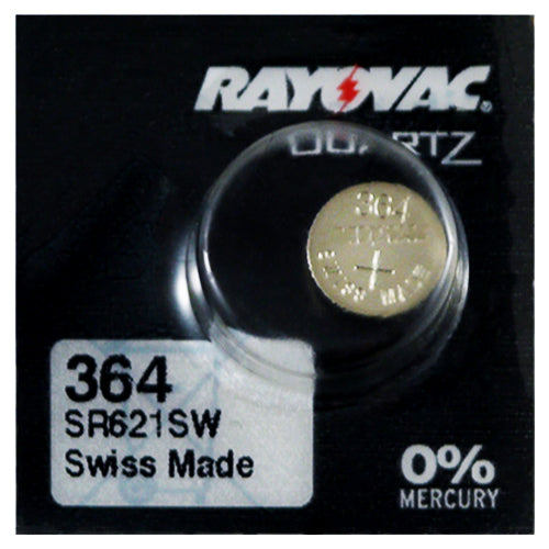 Rayovac 364 Silver Oxide battery 1.55V B1 Watch Battery