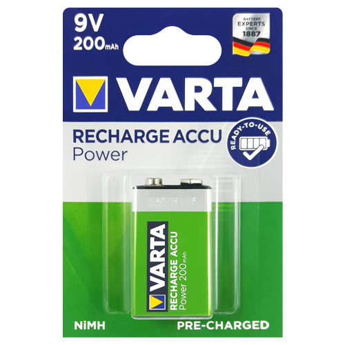 Varta Recharge Power 9V 200mAh B1 Rechargeable Battery