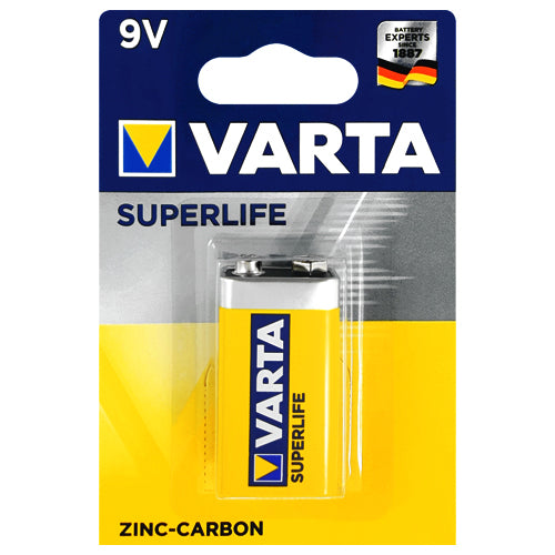 Varta SuperLife Zinc-Carbon 9V B1 Primary Battery