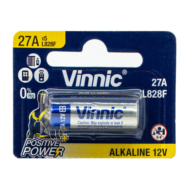 Vinnic Alkaline L828F 27A 12V B1 Security Batteries - 5 Pack