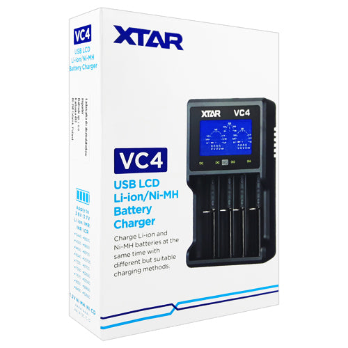XTAR VC4 USB LCD Charger | BatteryDivision