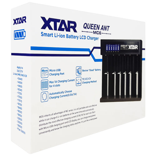 XTAR Queen Ant MC6 Charger | BatteryDivision