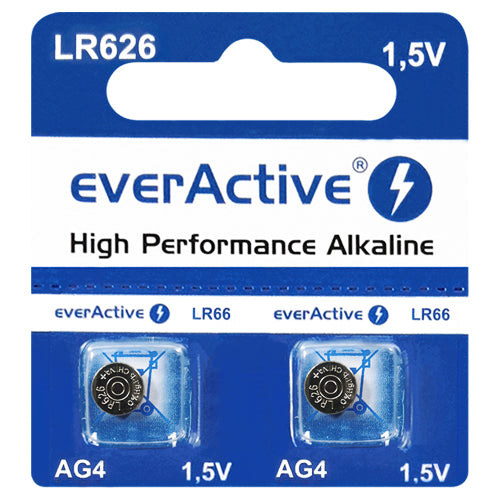 everActive Alkaline LR626 AG4 1.5V Electronics Batteries - 2 Pack