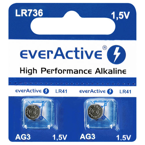 everActive Alkaline LR736 AG3 1.5V Electronics Batteries - 2 Pack
