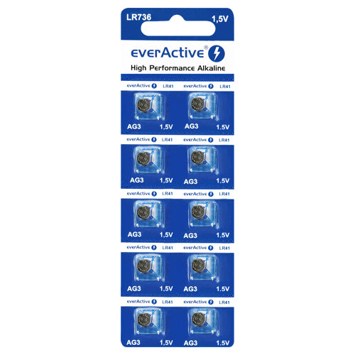everActive Alkaline LR736 AG3 1.5V Electronics Batteries - 2 Pack