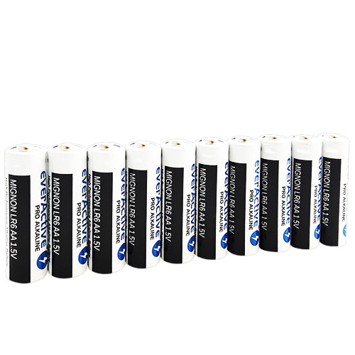 EverActive AA Batteries Pack of 4 Pro Alkaline Mignon LR6 R6 1.5 V Highest  Performance 10 Year Shelf Life – 4 Pack – 1 Blister Card, Black/White:  : Electronics & Photo